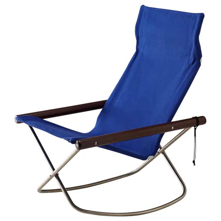 Product Variant Image: Model Rocking Fabric Blue Arm Dark brown