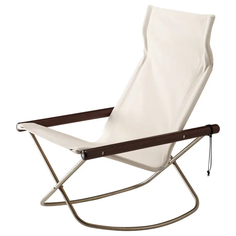 Product Variant Image: Model Rocking Fabric White Arm Dark brown